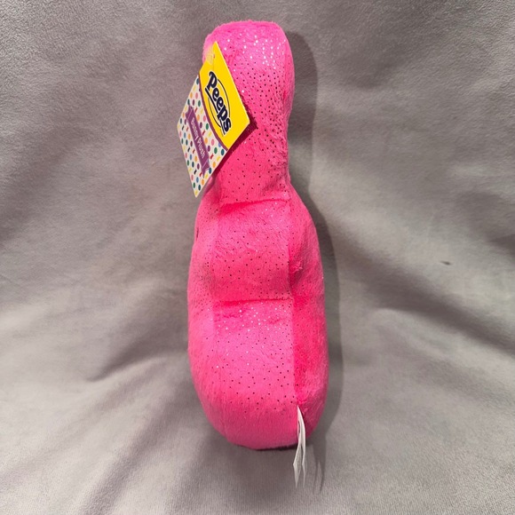 Peeps Bunny Plush Sparkly Pink Easter Stuffed Animal Toy New With Tags 10 in - Picture 8 of 16